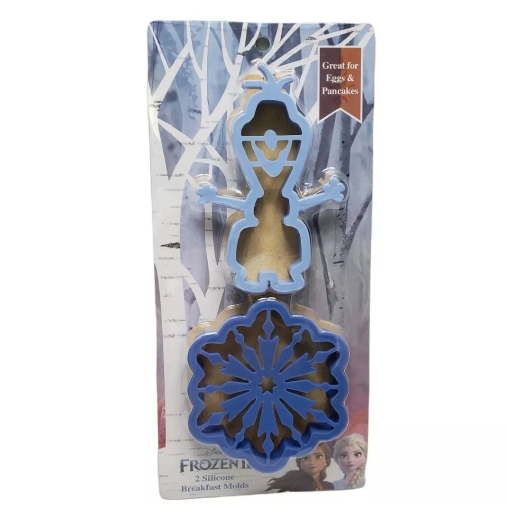 Disney Frozen II Silicone Breaskfast 2 Molds For Eggs & Pancakes New